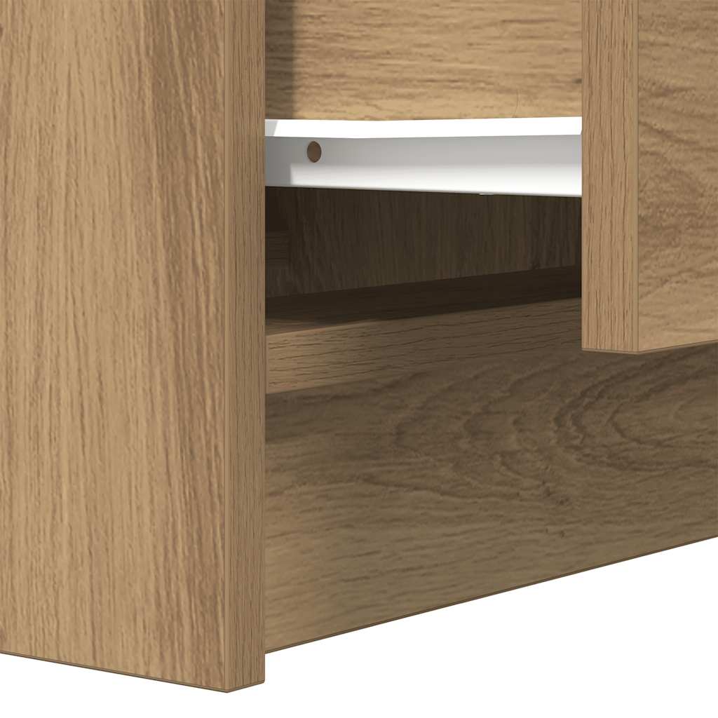 Bedside Cabinets with 2 Drawers 2 pcs Artisan Oak 38x34x80 cm