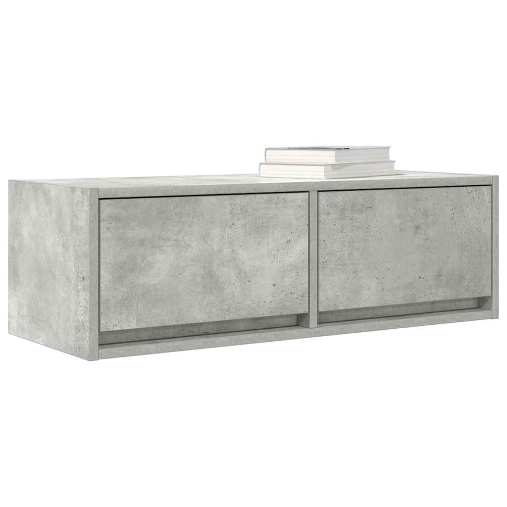 TV Cabinet Concrete Grey 80x31x25,5 cm Engineered Wood