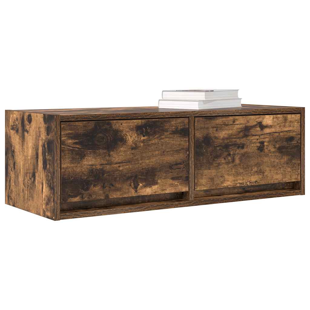 TV Cabinet Smoked Oak 80x31x25,5 cm Engineered Wood