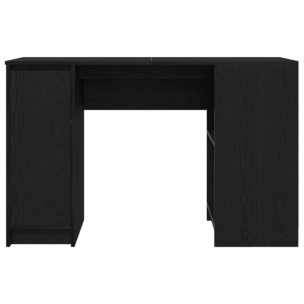 Desk Black Oak 120x42x76 cm Engineered Wood