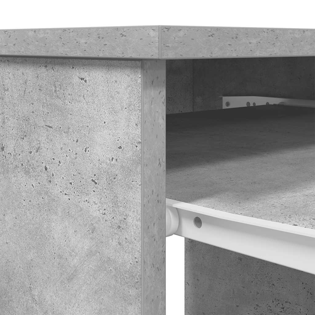 Desk Concrete Grey 86x49x76 cm Engineered Wood