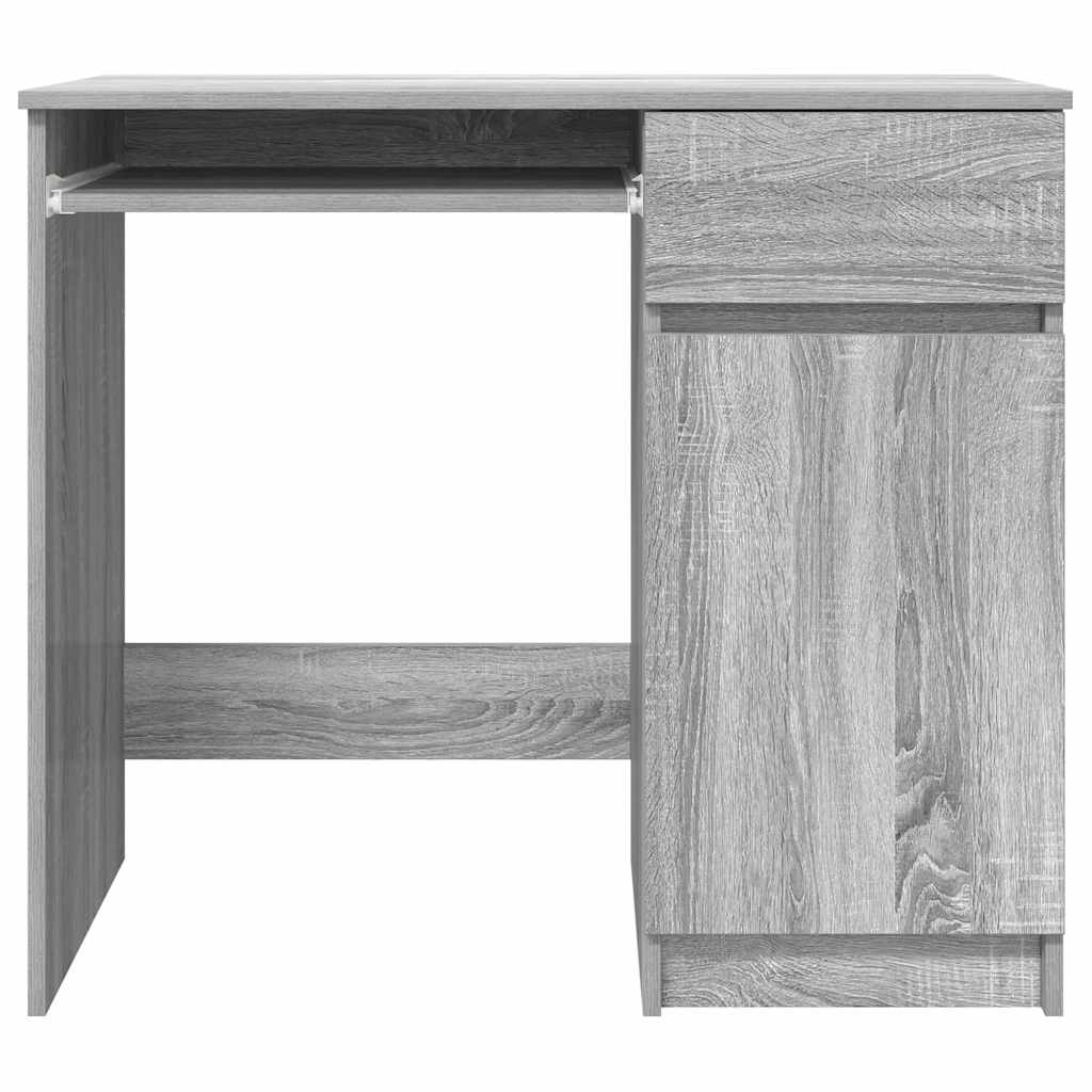Desk Grey Sonoma 86x49x76 cm Engineered Wood