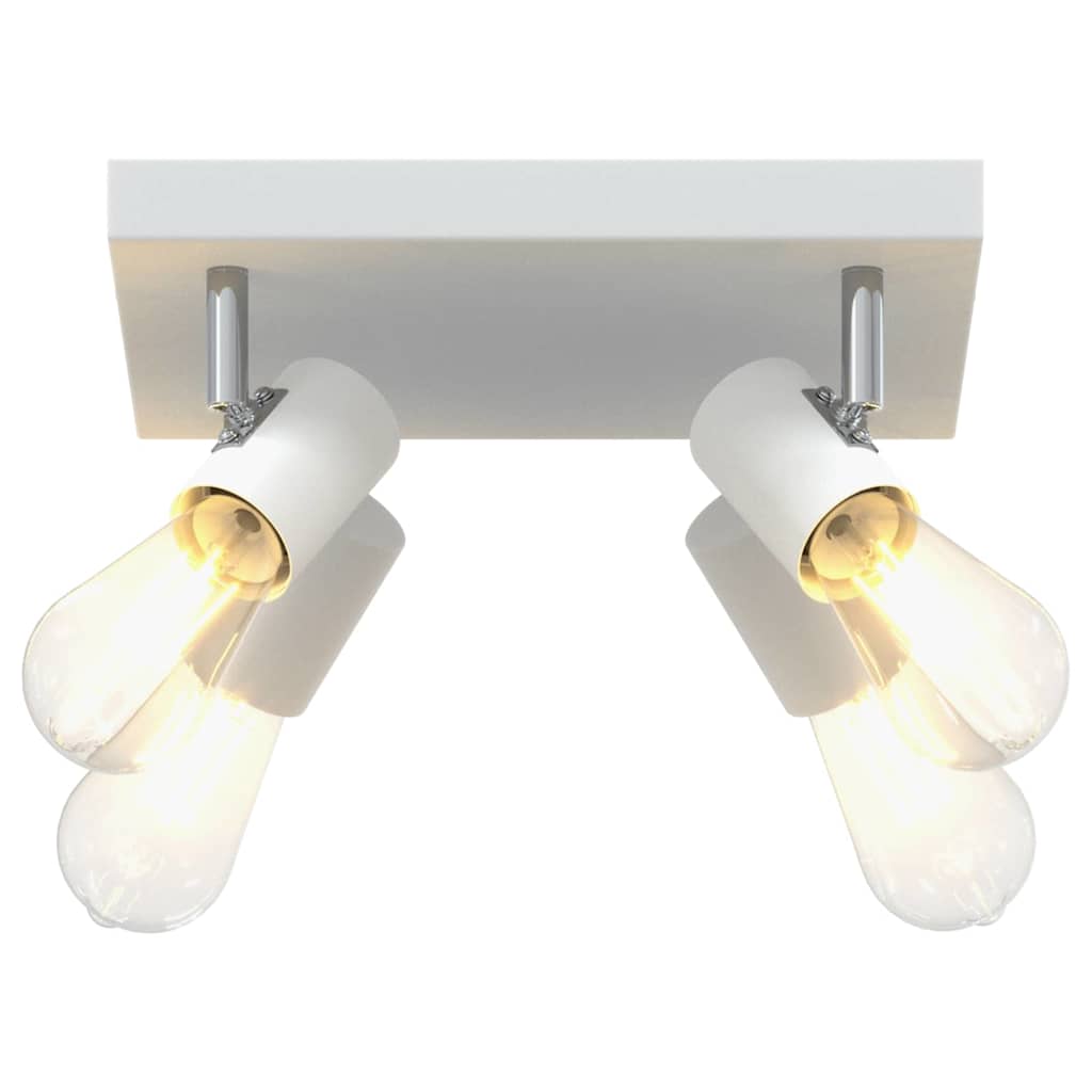 Ceiling Spotlight with Spotlights White 26 x 26 x 11.5 cm Metal