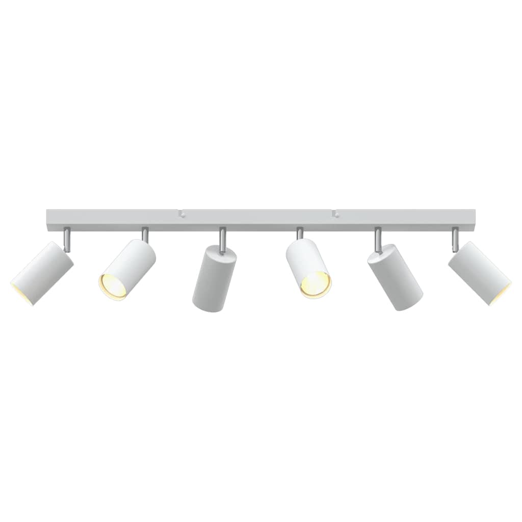 Ceiling Spotlight with Spotlights White 73 x 6 x 16 cm Metal