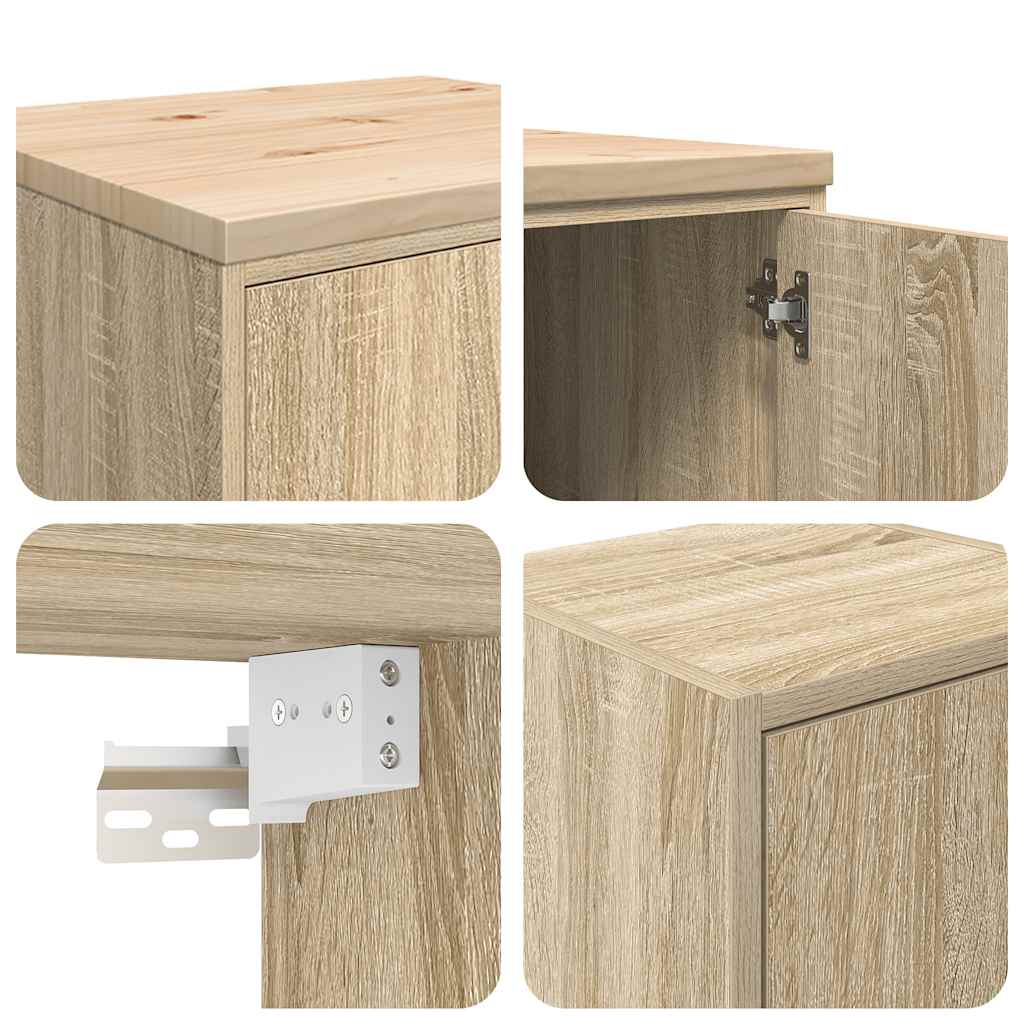 Garage Cabinets 2 pcs Sonoma Oak Engineered Wood