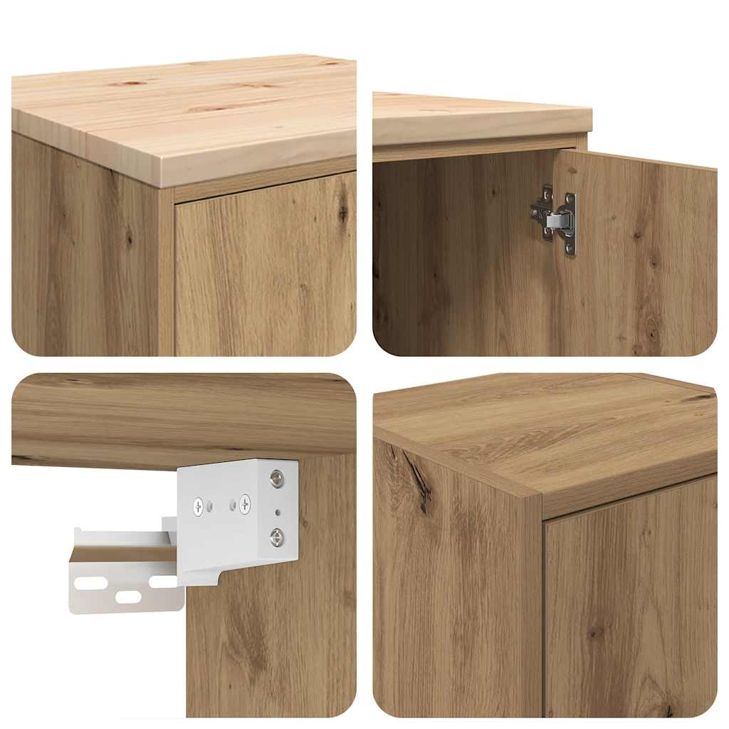 Garage Cabinets 2 pcs Artisan Oak Engineered Wood