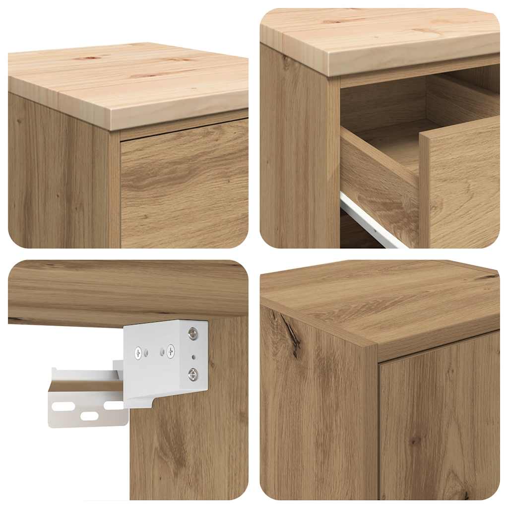 Garage Cabinets 2 pcs Artisan Oak Engineered Wood