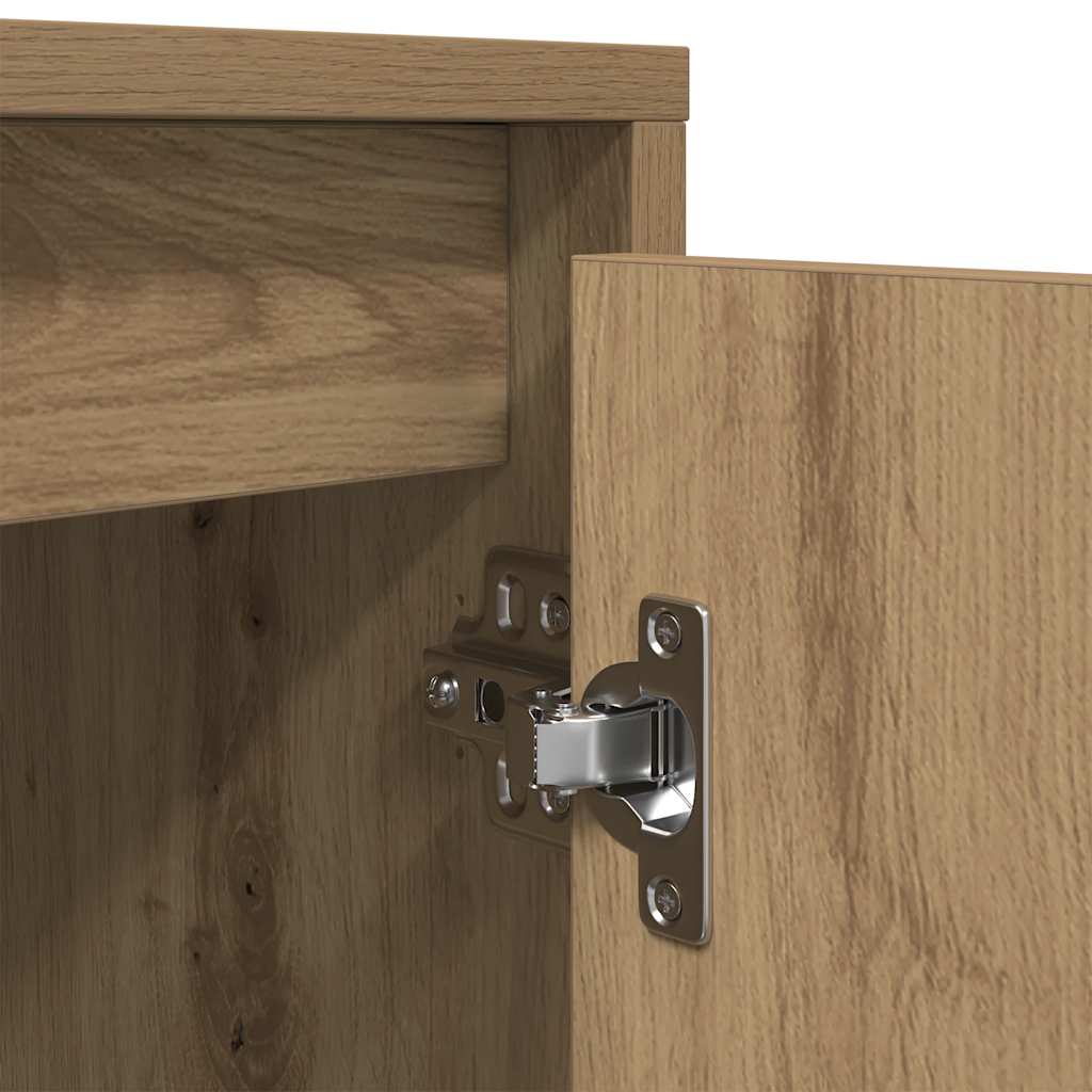 TV Cabinet with LED Lights Artisan Oak 160.5x41x50 cm