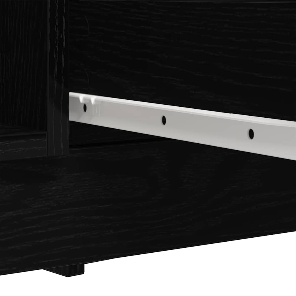 Sideboard with Drawers Black Oak 100.5x35x76 cm Engineered Wood