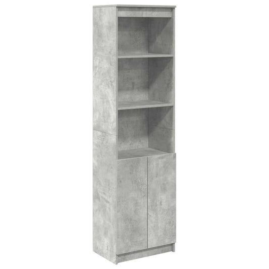 Highboard Concrete Grey 50x35x180 cm Engineered Wood