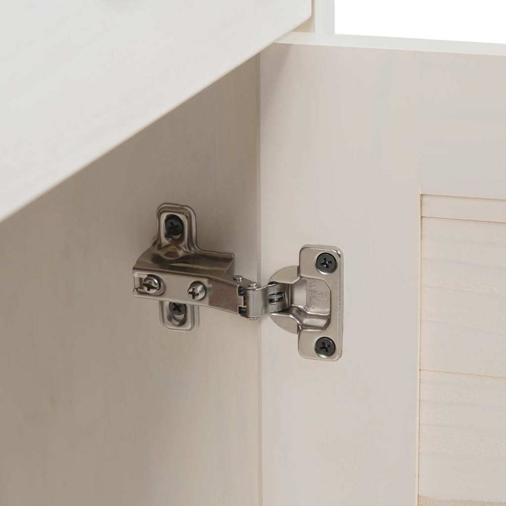 Bathroom Furniture Set 4 pcs Antique White Solid Pine Wood