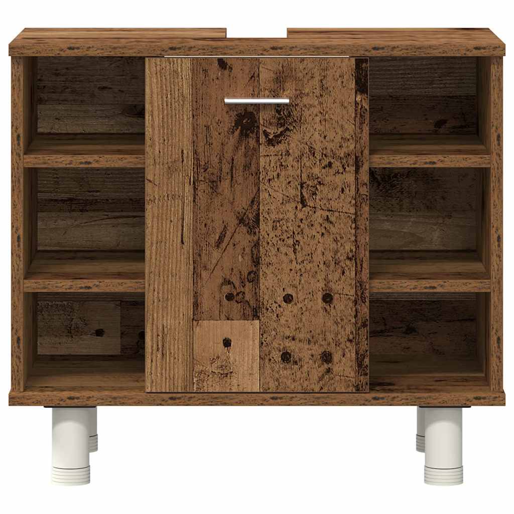 4 Piece Bathroom Furniture Set Old Wood Engineered Wood