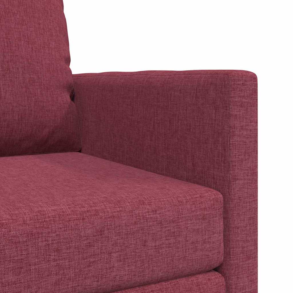 Floor Sofa Bed with Cushion Wine red 74 x 77 x 81 cm Fabric