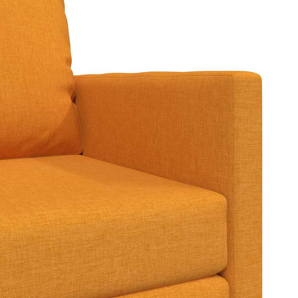 Floor Sofa Bed with Cushion Dark yellow 74 x 77 x 81 cm Fabric