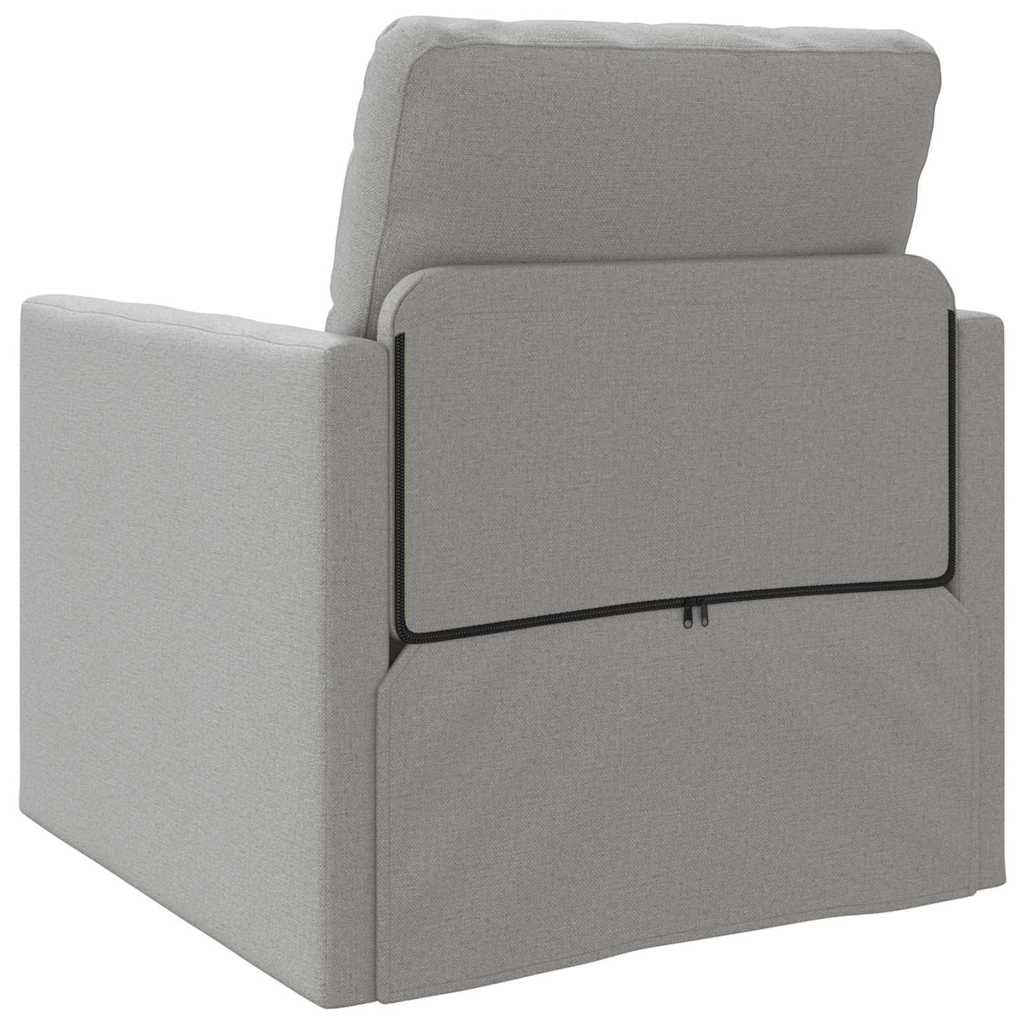 Floor Sofa Bed with Cushion Cloud grey 74 x 77 x 81 cm Fabric