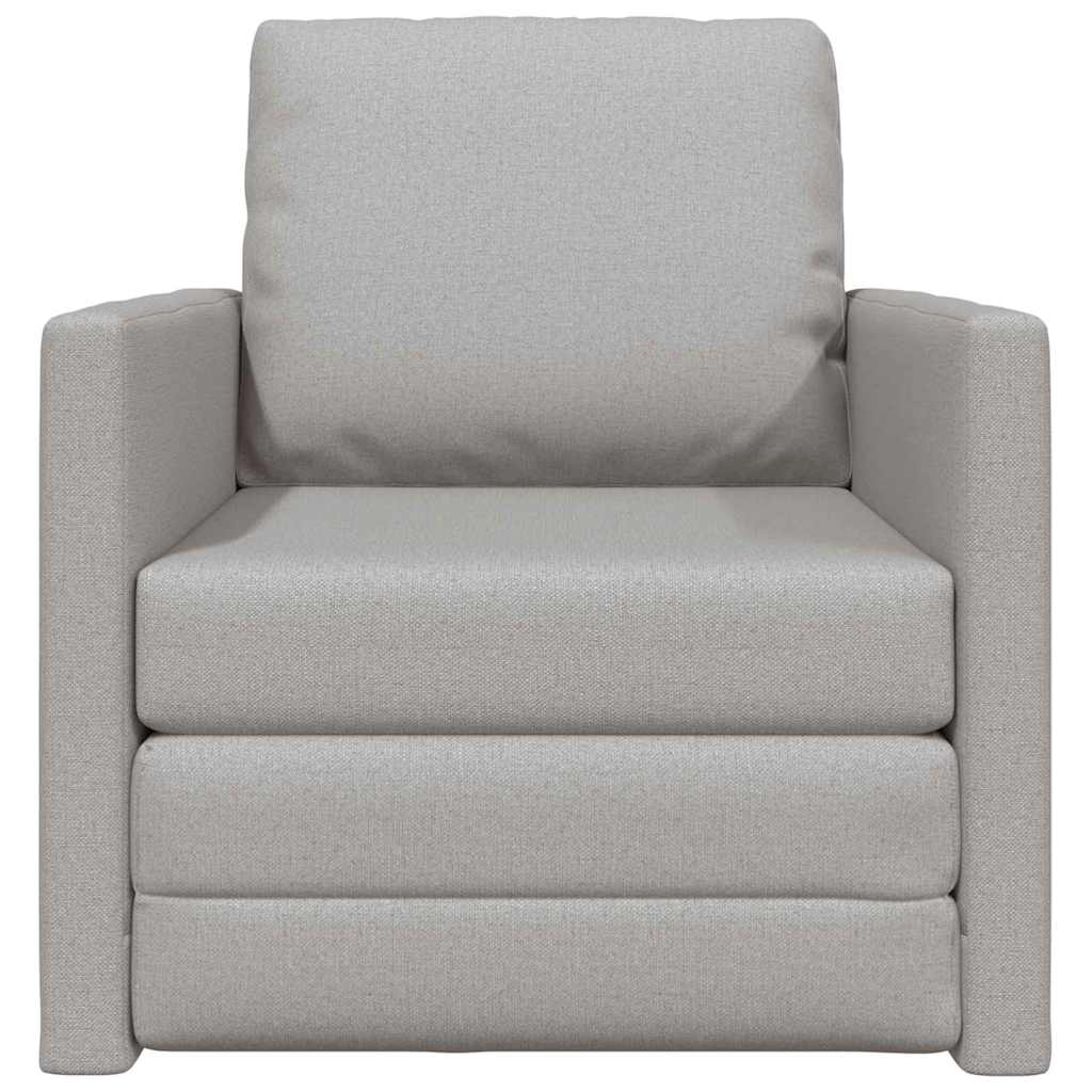 Floor Sofa Bed with Cushion Cloud grey 74 x 77 x 81 cm Fabric