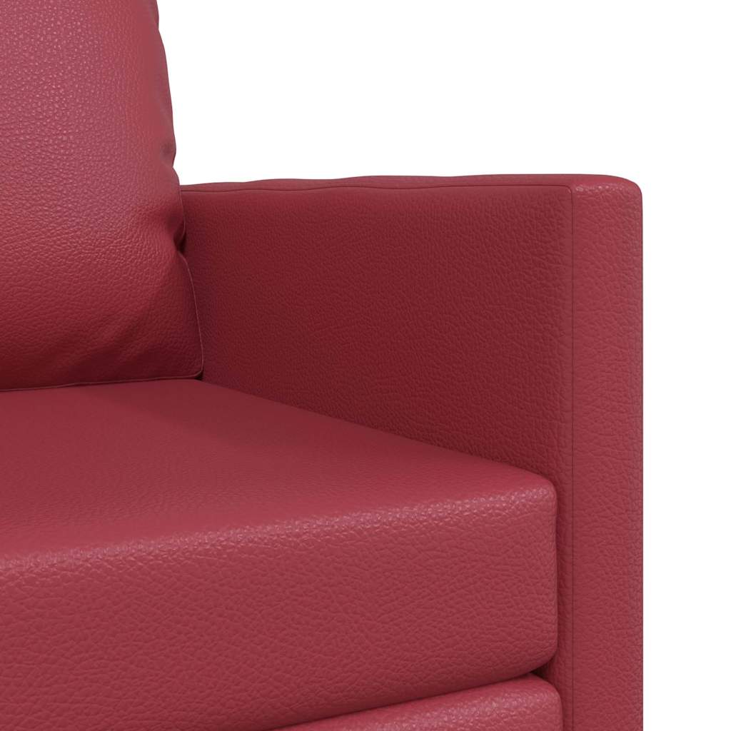 Floor Sofa Bed Wine red 74 x 77 x 81 cm Faux leather