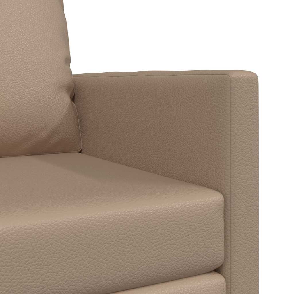 Floor Sofa Bed Cappuccino 74 x 77 x 81 cm Faux leather