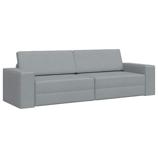 Floor Sofa Bed Light grey 245 x 78 x 77 cm Fabric