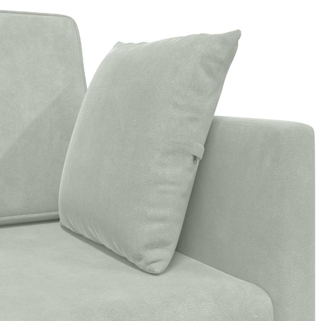 Floor Sofa Bed Light grey 213 x 76 x 77 cm Velvet