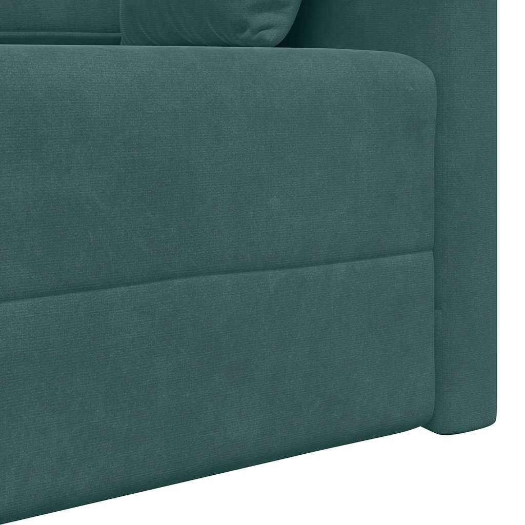 Floor Sofa Bed Dark green 213 x 76 x 77 cm Velvet