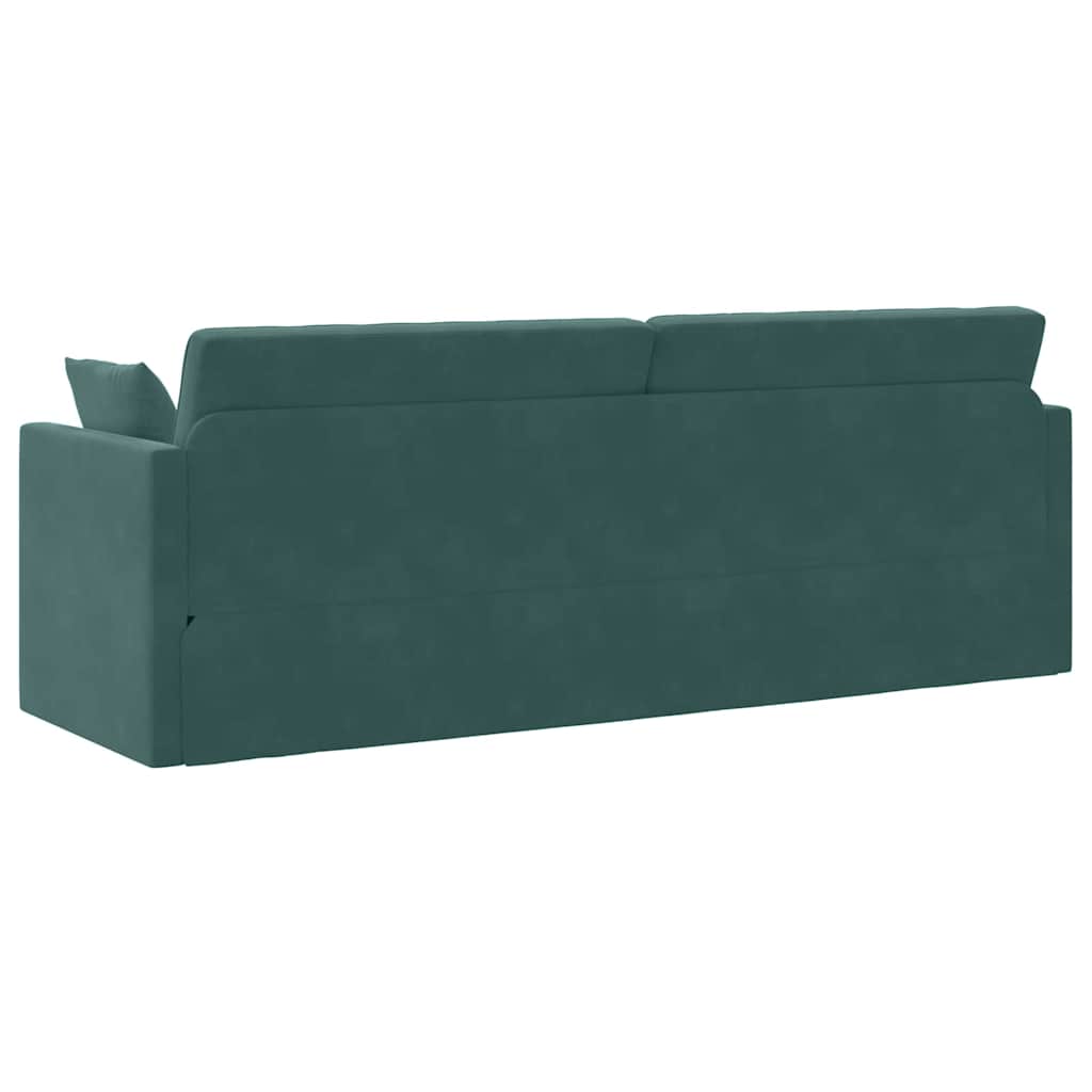 Floor Sofa Bed Dark green 213 x 76 x 77 cm Velvet