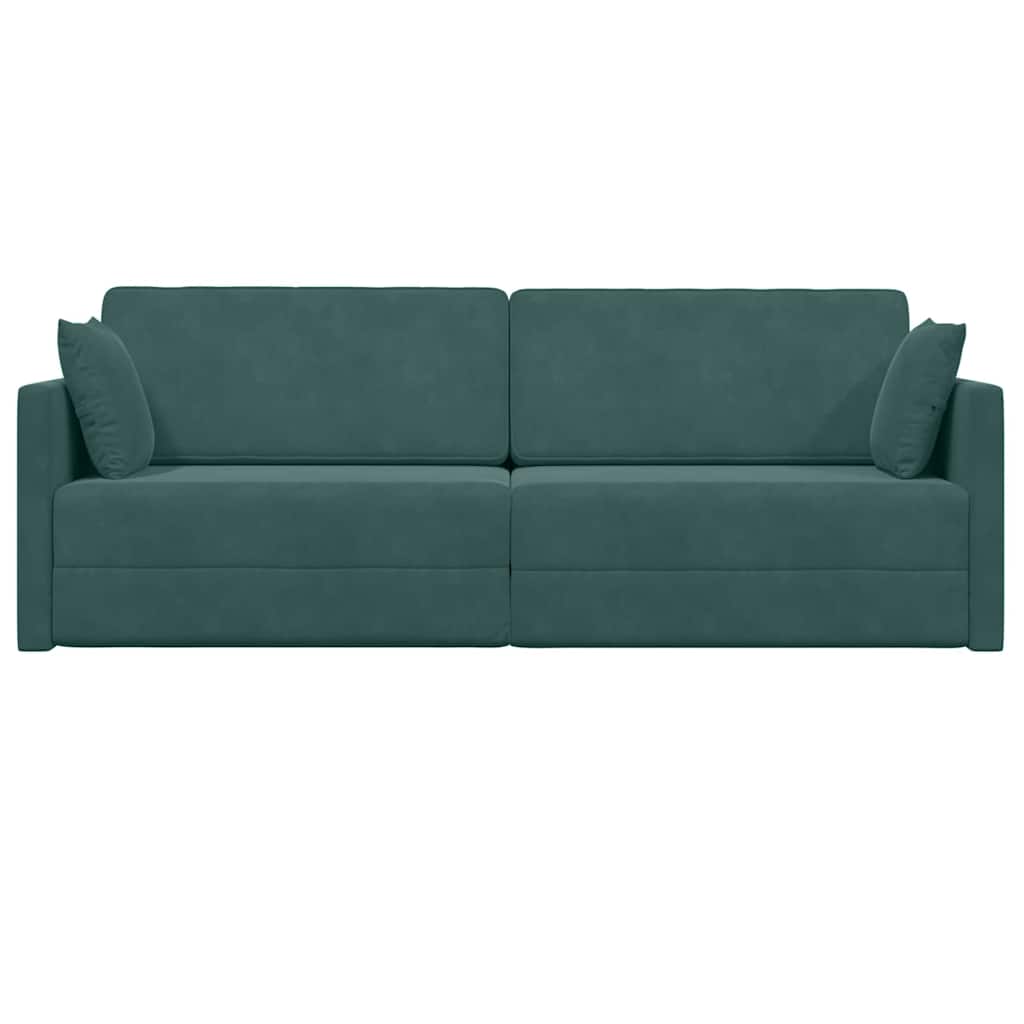 Floor Sofa Bed Dark green 213 x 76 x 77 cm Velvet