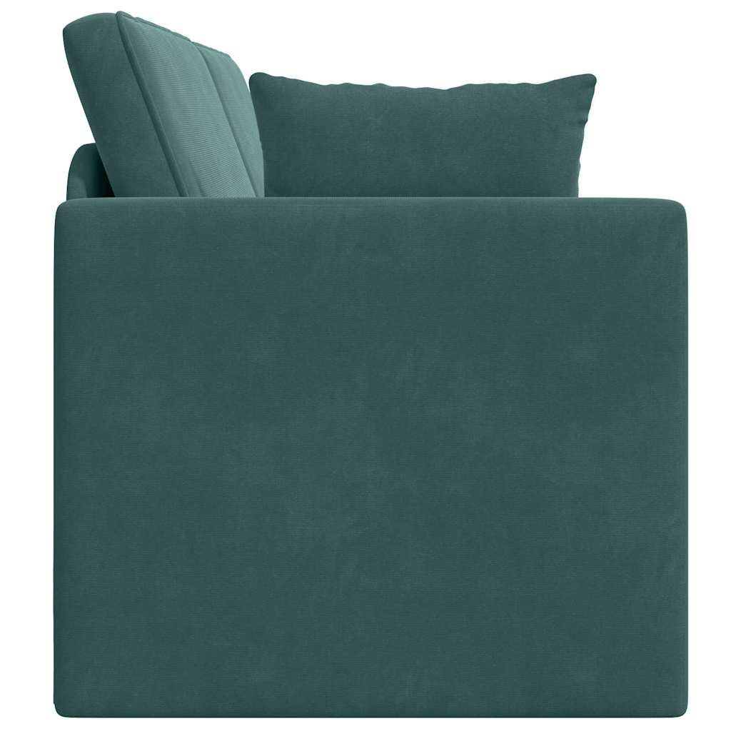 Floor Sofa Bed Dark green 213 x 76 x 77 cm Velvet