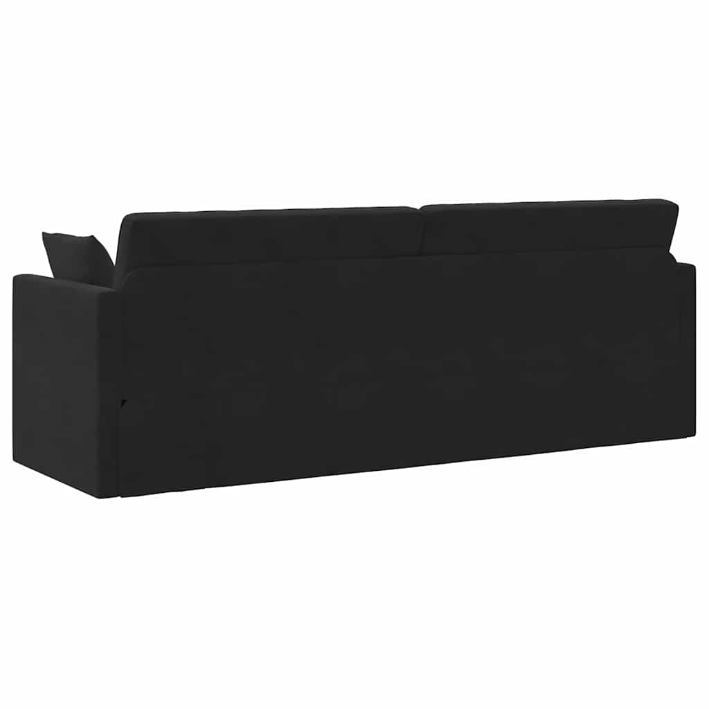 Floor Sofa Bed Black 213 x 76 x 77 cm Velvet