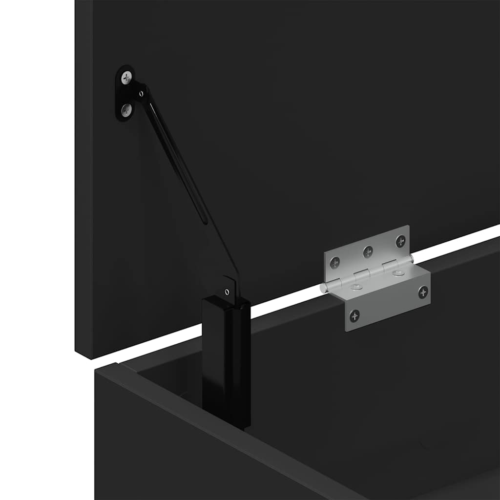 Shoe Bench Black 102x30.5x45 cm Engineered Wood