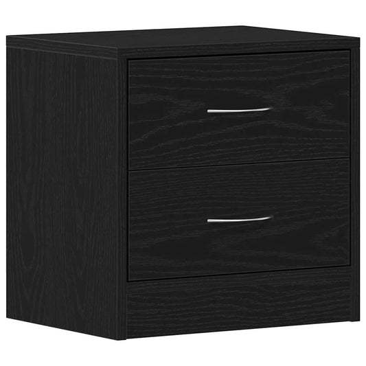 Bedside Cabinet Black Oak 40x30x40 cm Engineered Wood