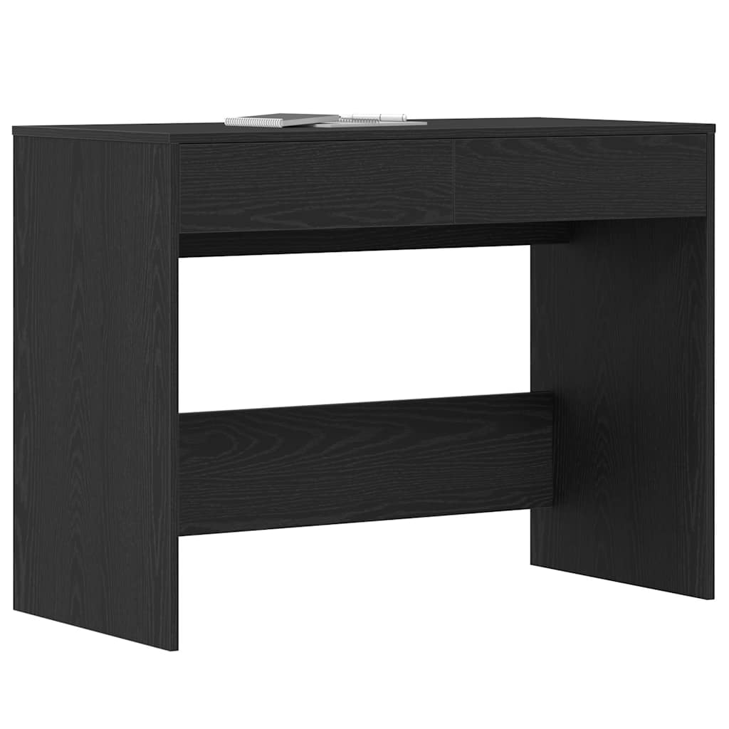 Desk Black Oak 101x50x76.5 cm Engineered Wood