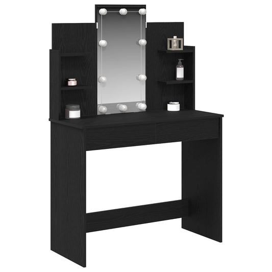 Dressing Table Black Oak 96 x 39 x 142 cm Engineered Wood