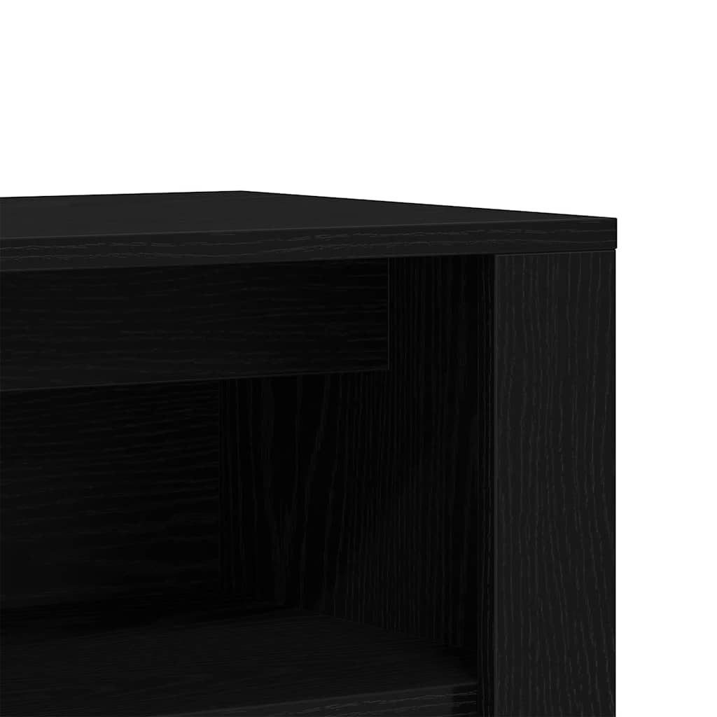 Shoe Bench Black Oak 100x35x45 cm Engineered Wood