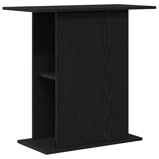 Aquarium Stand Black Oak 75x36x72,5 cm Engineered Wood