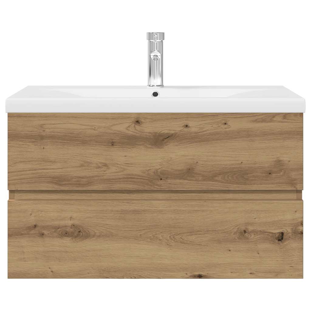 Sink Cabinet with Built-in Basin and Faucet Artisan Oak
