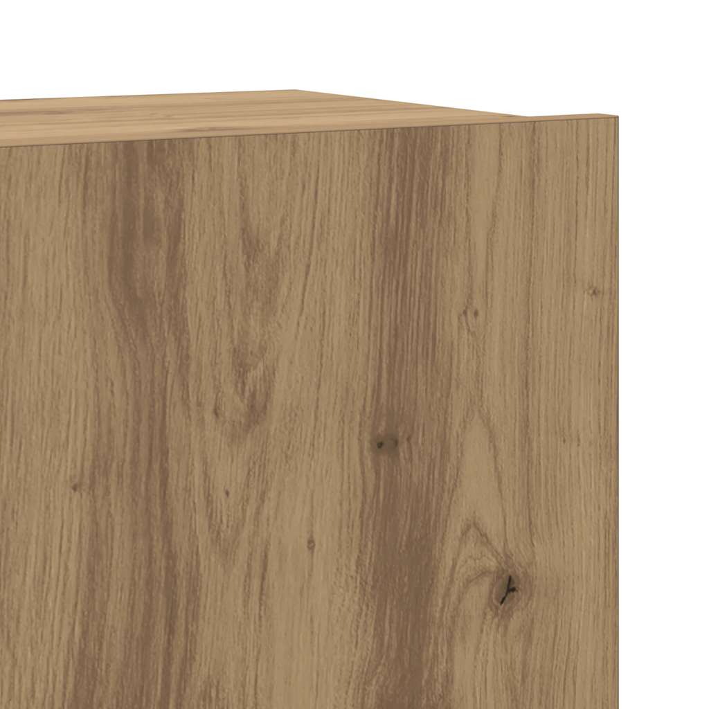 7 Piece TV Cabinet Set Wall-mounted Artisan Oak Engineered Wood