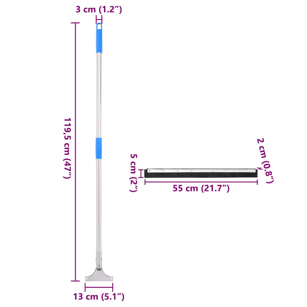 Floor Squeegees 5 pcs 55x122.5 cm Steel and Rubber