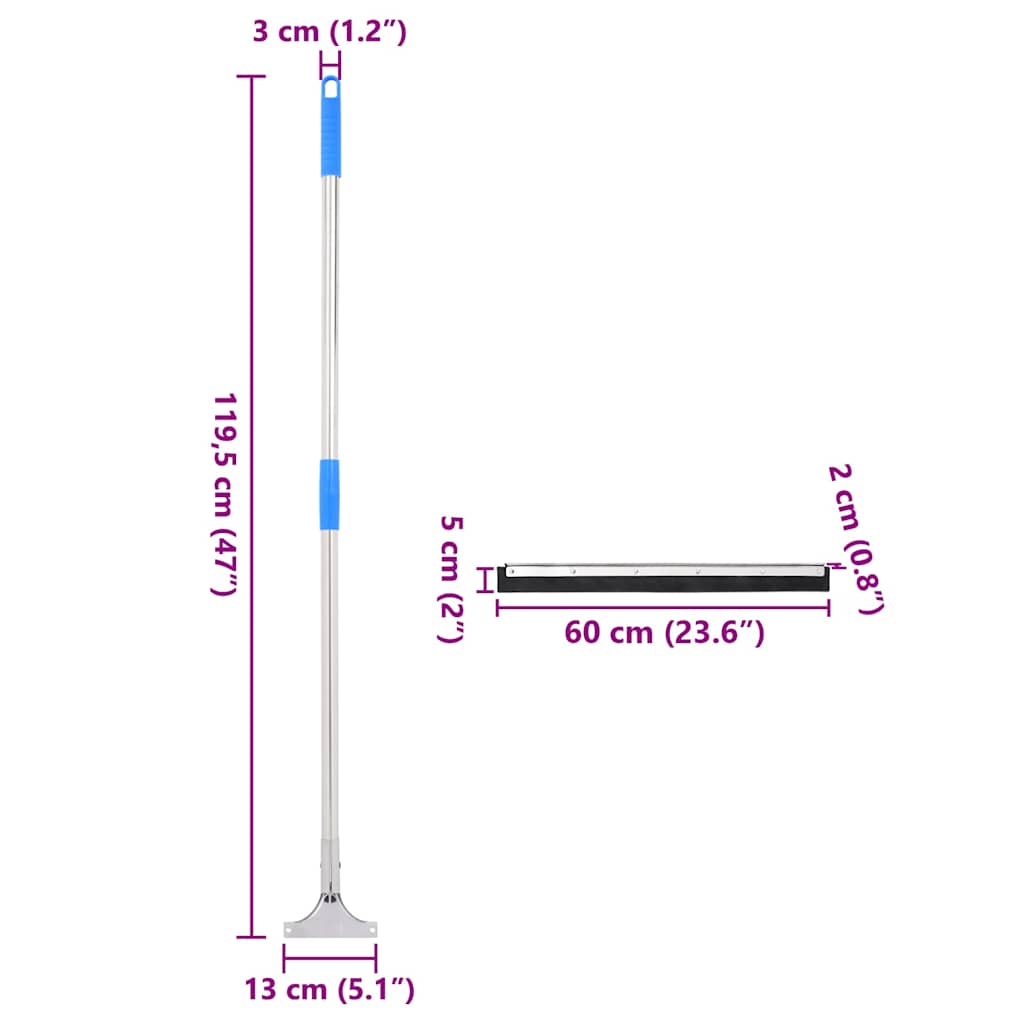 Floor Squeegees 5 pcs 60x122.5 cm Steel and Rubber