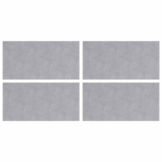 Stair Tread 4 pcs 50 x 25 cm Silver Aluminium Rectangular