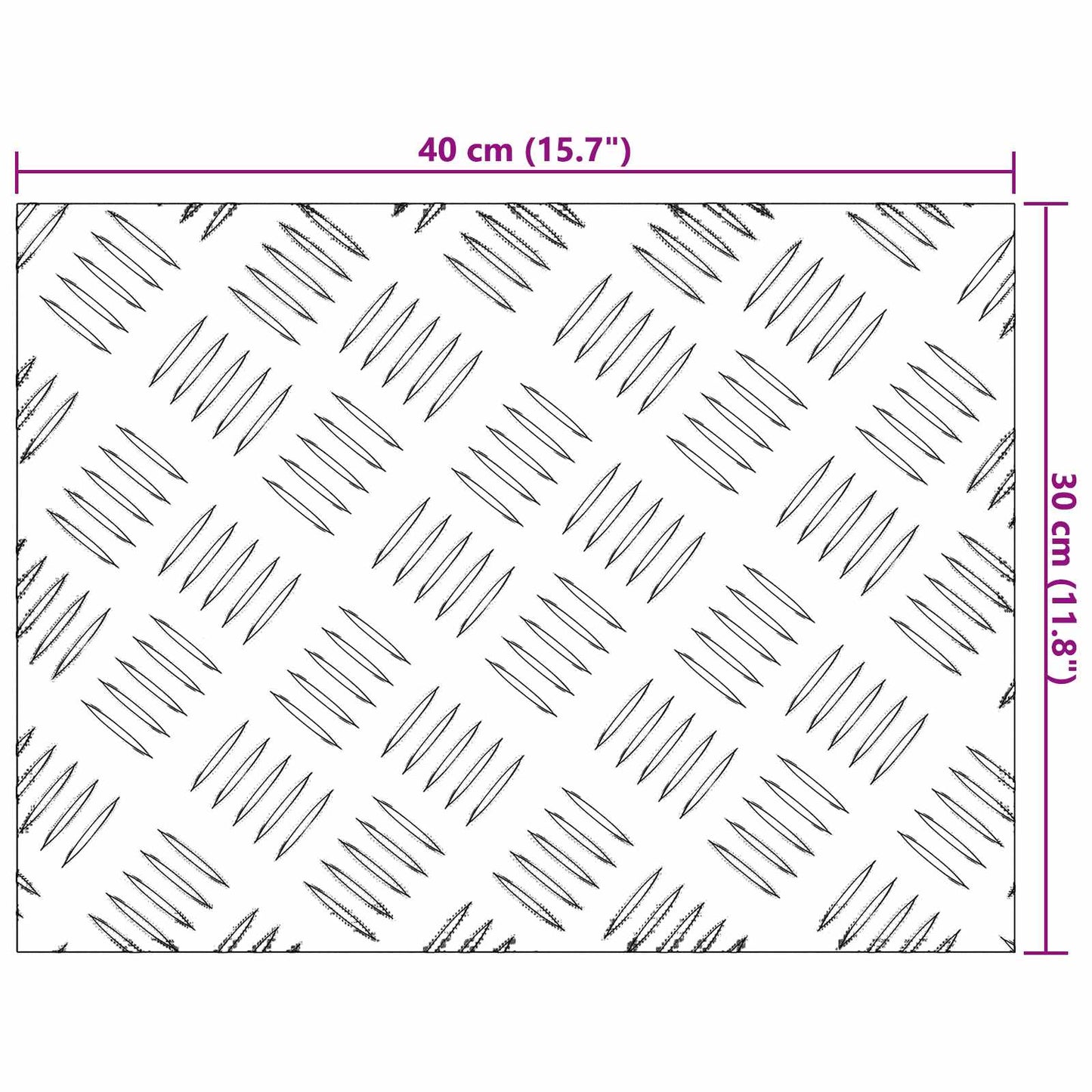 Stair Tread 2 pcs 40 x 30 cm Silver Aluminium Rectangular