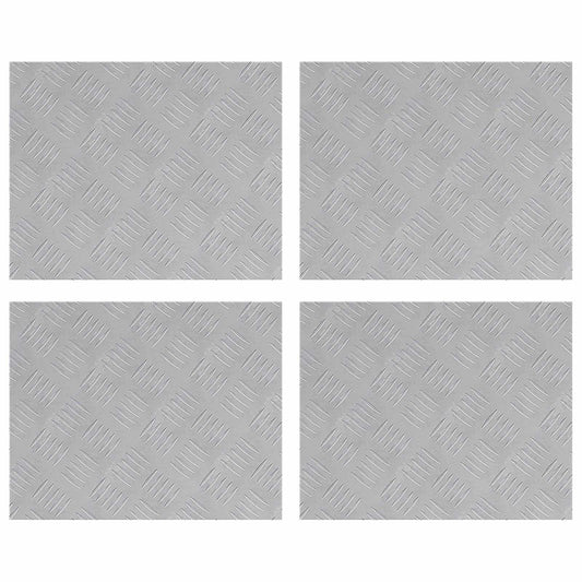 Stair Tread 4 pcs 50 x 40 cm Silver Aluminium Rectangular