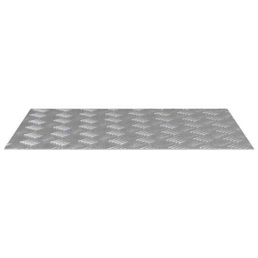 Stair Tread 2 pcs 70 x 50 cm Silver Aluminium Rectangular