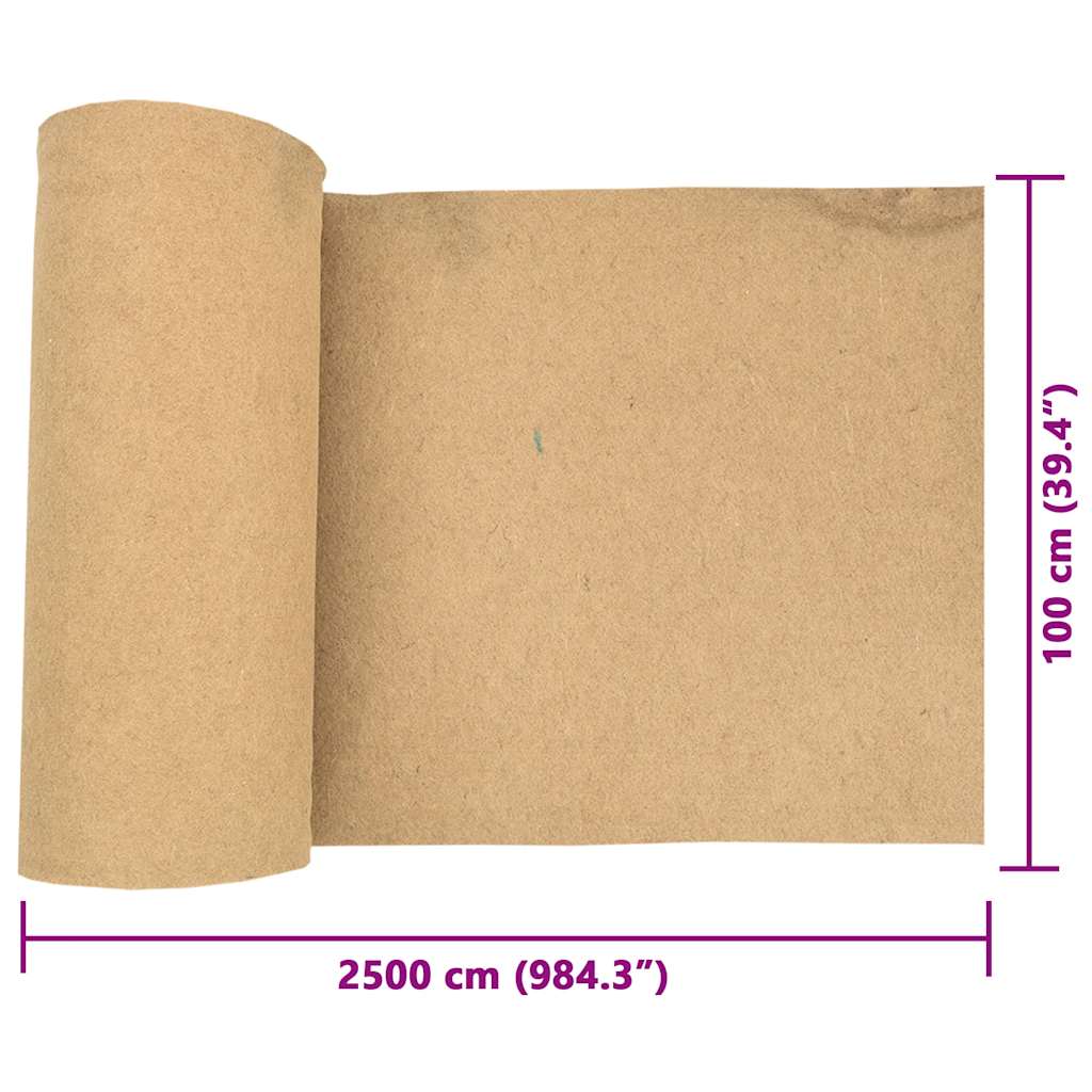 Hemp Mat Natural Brown 100% Hemp 1 x 82.0 ft roll Durable