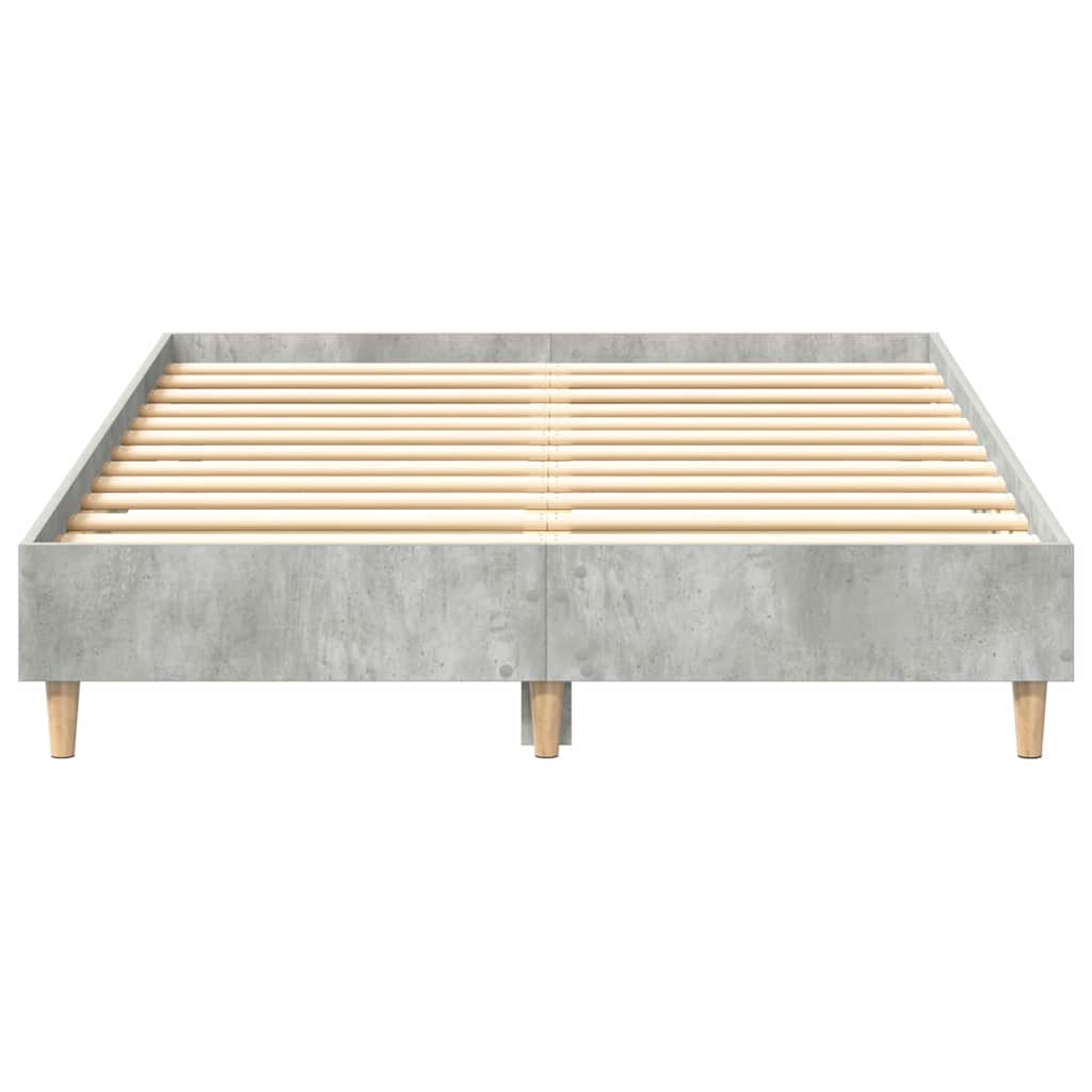 Bed Frame Concrete grey 120 x 190 cm Engineered wood