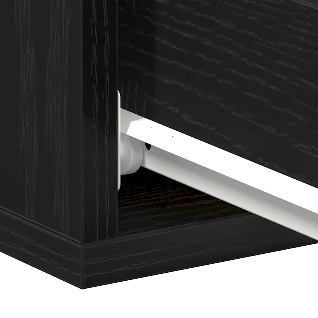 Floating Nightstands 2 pcs Black Oak 40x32x15 cm Engineered Wood