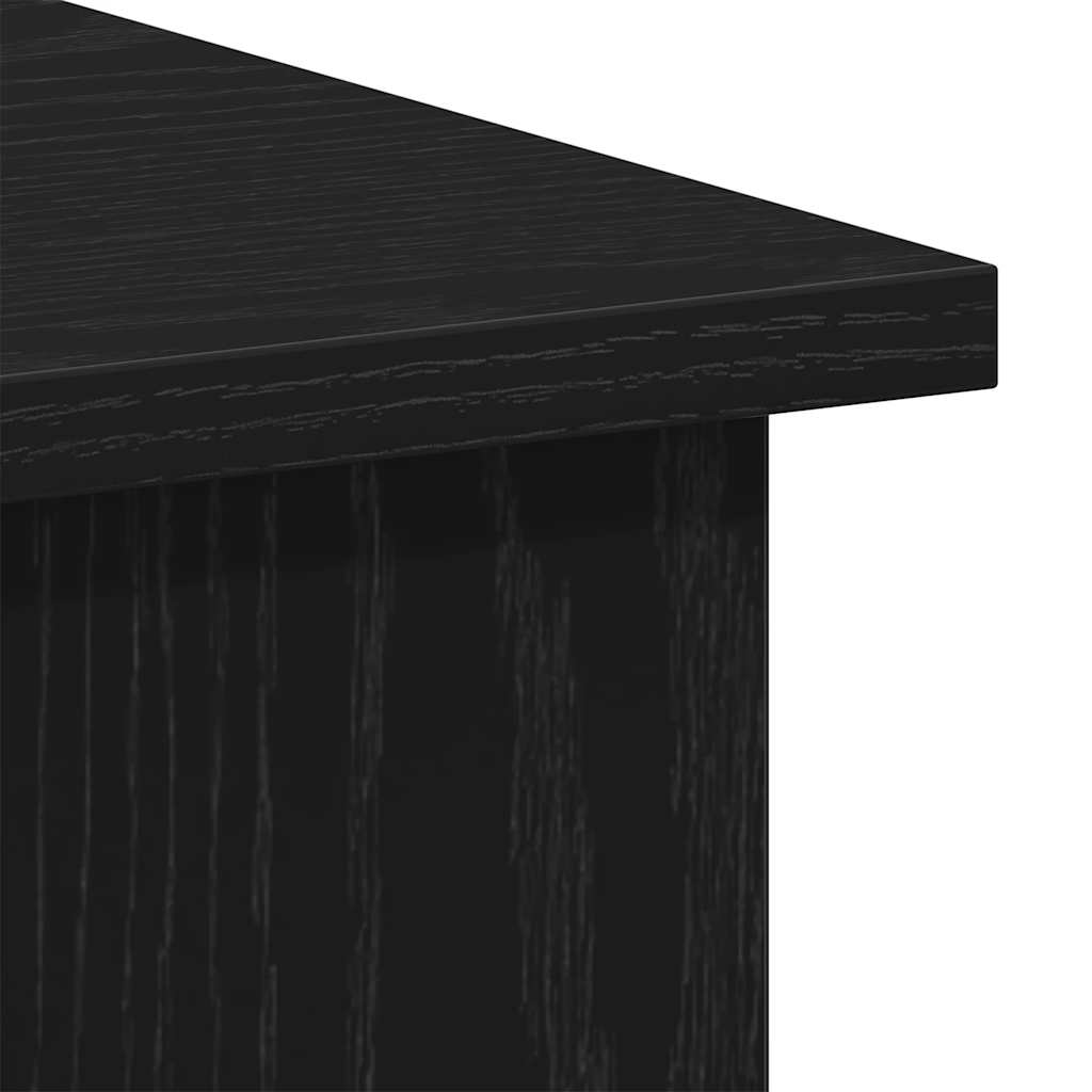Desk Black Oak 100x55x75 cm Engineered Wood