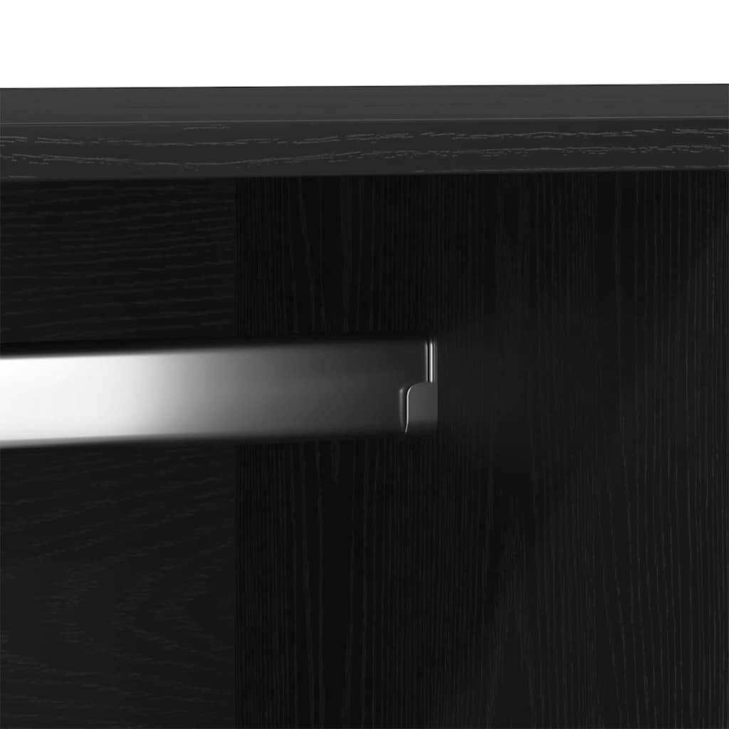 Wardrobe with Drawer Black oak 80 x 52 x 180 cm Engineered wood