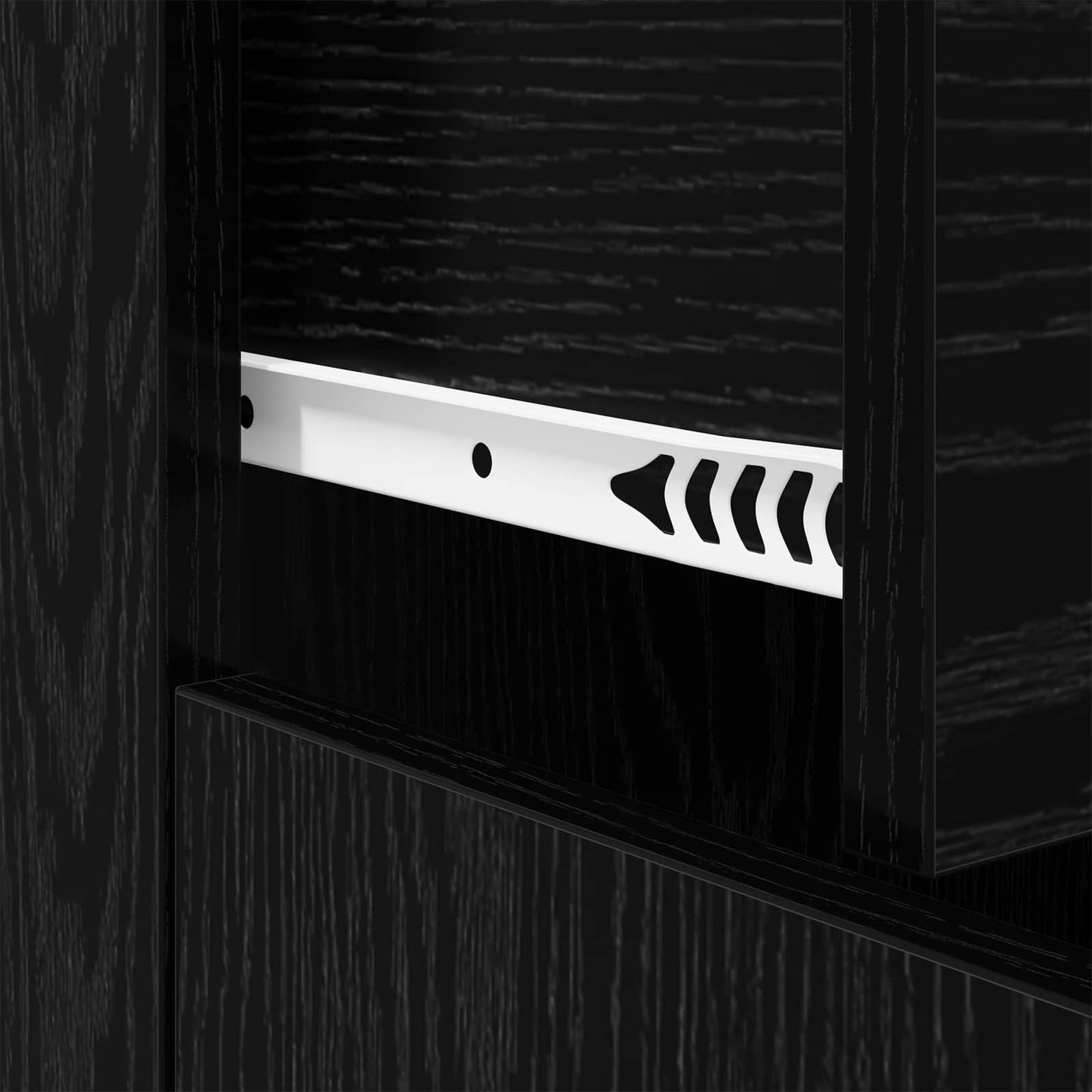 Sideboard Black Oak 60 x 30 x 75 cm Engineered Wood