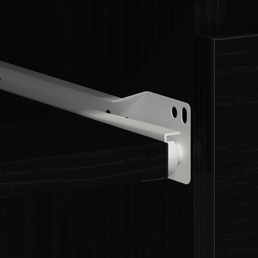 Desk Black Oak 90x45x76 cm Engineered Wood